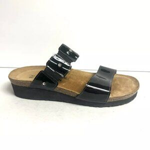 Naot Womens Ashley Sandal Black Patent Size EU39 M US8